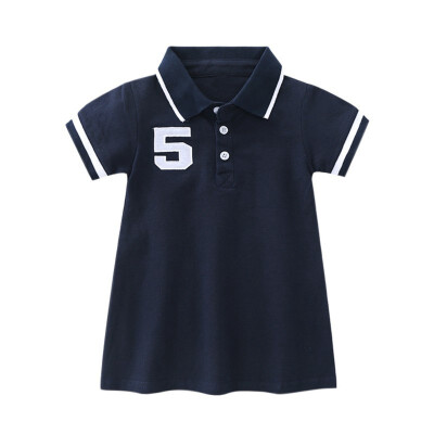 

Kids Dresses For Girls Summer Short Sleeve Sports Baby Girls Dress Cute Sweet Princess School uniforms