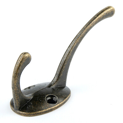 

Newest Vintage Bronze Hook Rustic Key Coat Bag Hat Hanger Rustic Robe Hook For Bathroom