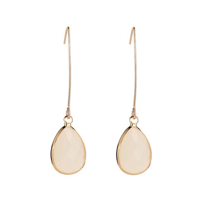 

Fashion Women Multicolor Waterdrop Pendant Faux Gem Dangle Hook Earrings Jewelry