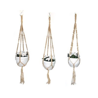 

MEIYU Ringless hemp rope 3 piece set flower pot net bag manual 13929