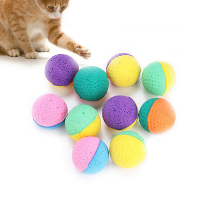 

Greensen 10pcs set Colorful Pet Cat Kitten Play Toy Latex Balls
