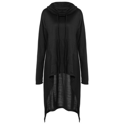 

Women Long Sleeve Pile Collar Casual Top Blouse with Hoodie