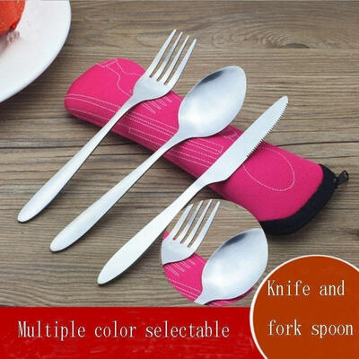

Portable Folding Dinnerware Travel Tableware SpoonKnifeFork Camping Picnic
