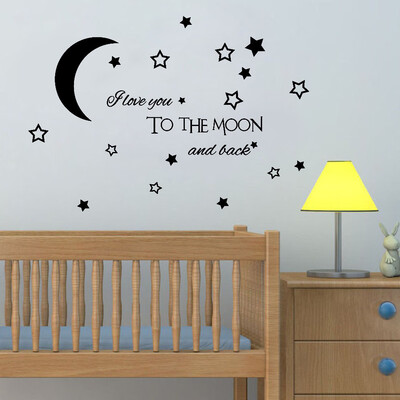 

〖Follure〗I Love You To The Moon Removable Art Vinyl Mural Home Room Decor Wall Stickers