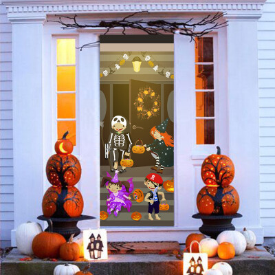 

Siaonvr New Style Halloween LOGO Imitation 3D Door Stickers Waterproof Wall Stickers