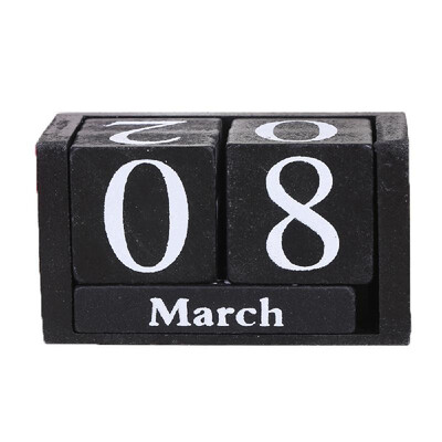 

Wooden Calendar Home Decoration Ornaments Living Room Desktop Display Perpetual Calendar Photography Props