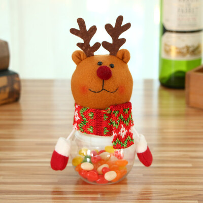 

Tailored Christmas Candy Jar Storage Bottle Friends Child Kid Flannel Sweet Gifts Snowman