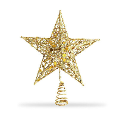 

FUNNYBUNNY 1PCS Star Tree Topper Christmas Tree Decoration 5 Point Star Treetop Decor