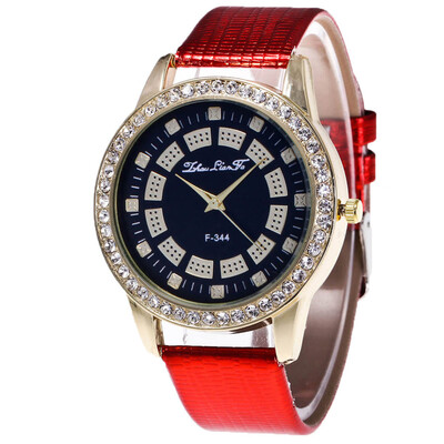 

RM Womens New Diamond Quartz Watch Fashion Crocodile Strap