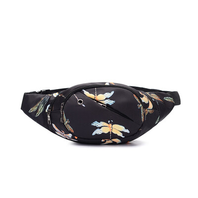

2019 New Style Print Zipper Sports Fanny Belly Waist Bum Bag Fitness Running Jogging Cycling Belt Pouch Pack