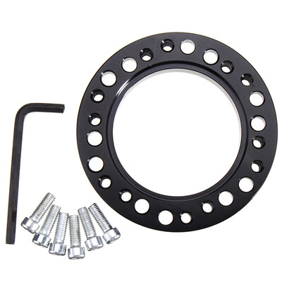 

Black Car Steering Wheel Hub Adapter Spacer Kit For MomoSparcoOMP To Nardi