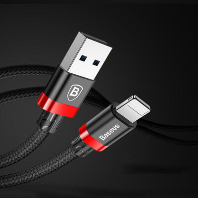 

Baseus 2A USB Charger Cable For IPhone X 8 7 6 5 IPad Fast Charger Charging Cable Mobile Phone Data Sync Nylon Cable-15m