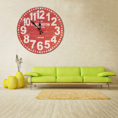 

Gobestart Vintage Style Non-Ticking Silent Antique Wood Wall Clock for Home Kitchen Office