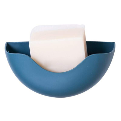 

Punch-Free Soap Box Plastic Drain Soap Holder Kitchen Bathroom Wall-Mounted Storage Box