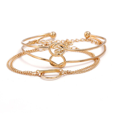 

Gold Circle Bar Bracelet For Women Charm Bracelet Femme bracelets bangles feminina Jewelry