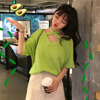 

Top Women Crisscross T Shirt Summer Bandage Sexy V Neck Casual Lady Female Brand T Shirt Lady T Shirt Solid Basic
