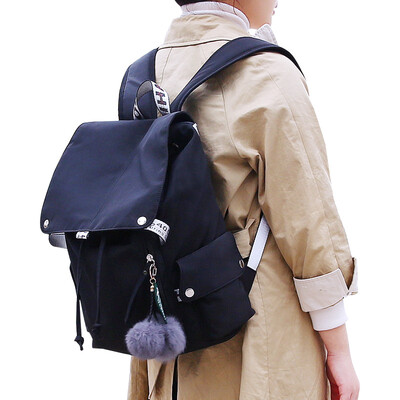 

Womens double shoulder casual waterproof nylon laptop bag