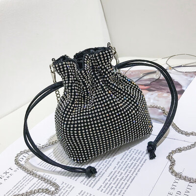 

Summer ins super fire diamond bag female 2019 new Korean version of the wild shoulder slung fashion chain bucket bag