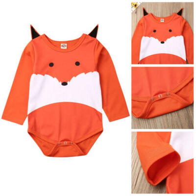 Newborn Infant Baby Girls Boy Fox Romper Bodysuit Playsuit Outfits Clothes 0-18M