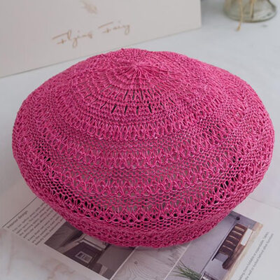

Summer Women Mesh Ivy Newsboy Ivy Cap Ladies Crochet travel Painter Hat Beret