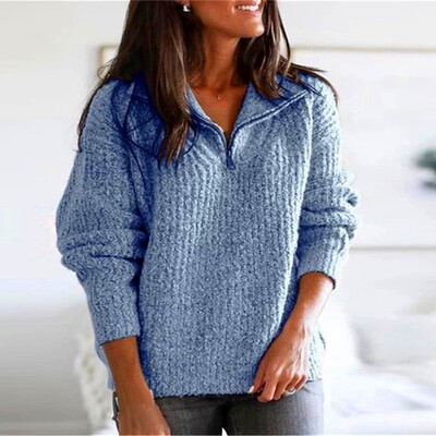 

Women Plus Size Pullover Sweater Long Sleeve Knitted Jumper Winter Outwear Tops