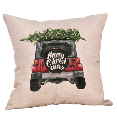 

〖Follure〗Merry Christmas Pillow Cases Cotton Linen Sofa Cushion Cover Home Decor