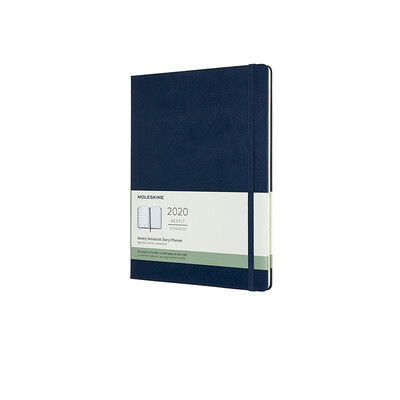 

MOLESKINE 2020 12 months hard-faced weekly notebook notepad schedule this hand pocket pocket large large-scale treasure blue - plus large weekly book 8424