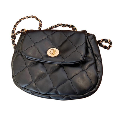 

2019 Leather Diamond Lattice Shoulder Bag For Women Metal Leather Chains Crossbody Bags Mini Hasp Messenger Bag Handbags