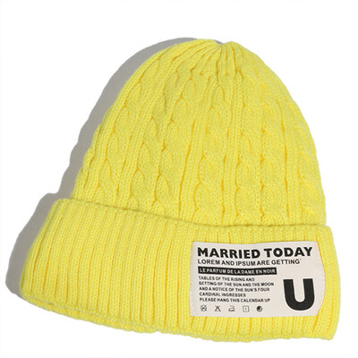 

Woolen hat lady autumn&winter Korean version 100 knitted hats student couples thicken&keep warm cold hats mens tide