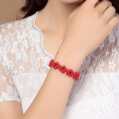 

Cinnabar bracelet original jewelry fashion jewelry cyclic ethnic style hand fashion popular bracelet lady