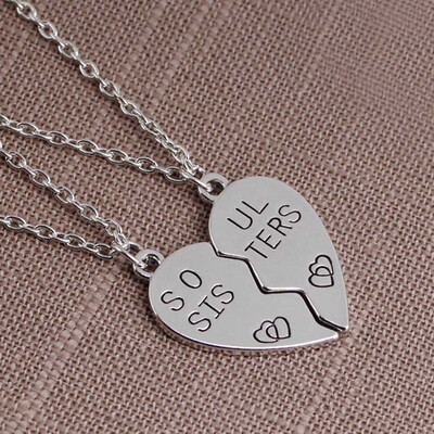 

Necklace Set Creative Gift Best Friend Pendant Love Shape Jewelry Keepsake Gift For Sister