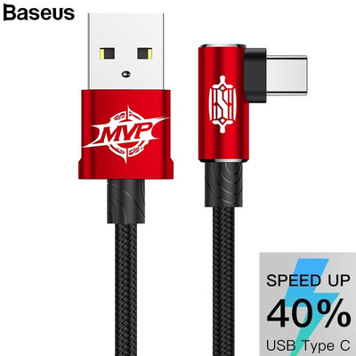 

Baseus MVP USB Elbow Type-C Cable for Mobile Phone Samsuang Note 9 S8 HuaWei XiaoMi Qi Charging&Data Transfer