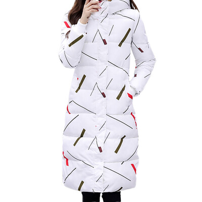 Toponeto Women Winter Warm Outerwear Hooded Coat Slim Cotton-padded Jacket
