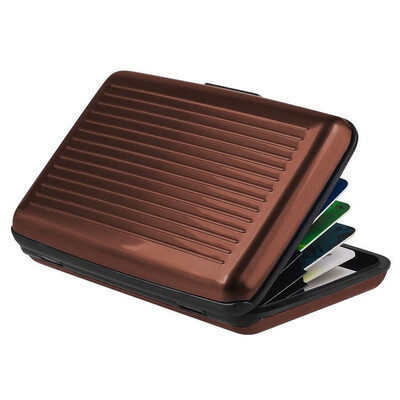 

Waterproof Antimagnetic Business ID Credit Card Metal Pocket Mini Case Waterproof Aluminum Cards Holder Pocket Wallet Holder