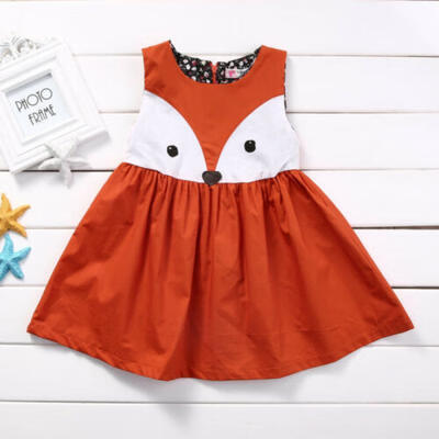 

1-5Y Fashion Baby Girls Toddler Kids Fox Dress Party Wedding Tutu Dresses