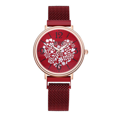 

Luxury Women Watches Flower Dial Ladies Digital Quartz Wristwatch Magnetic Buckle Strap Clock Fashion Gift Dress Zegarki Damskie