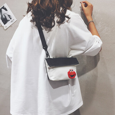 

Sesame Street small bag handbags new 2019 Japanese soft sister girl Messenger bag ins super fire canvas mini bag
