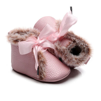 

Toddler Newborn Baby Crawling Shoes Boy Girl Lamb Slippers Prewalker Trainers