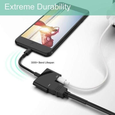 

1080P 8 Pin Lightning to HDMI TV AV Adapter Cable for iPhone 6 6S 7 8 Plus X