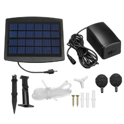 

Solar-Powered Air Oxygen Pump Outdoor Pool Pond Fish Tanks Adjustable Oxygen Pump Pond Aerator