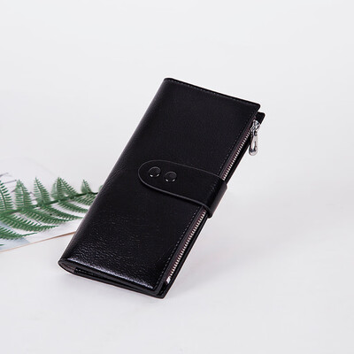 

Tailored Women Clutch Bag Double Buckle Coin Purse Fashion Student Wallet Long Handbag