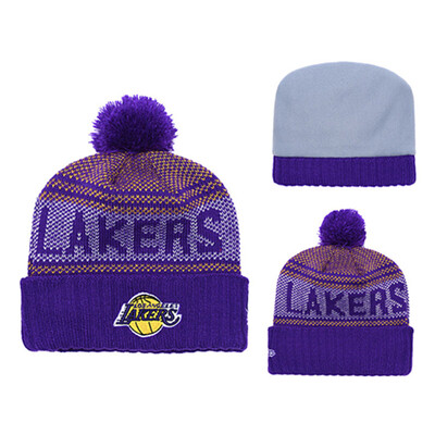 

NBA Basketball League Lakers Los Angeles Lakers New Era New York Yihua Knitted Wool Baseball Cap