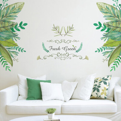 

Gobestart Fresh Green Garden Plant Skirting Board Wall Sticker Home Decoration Wall