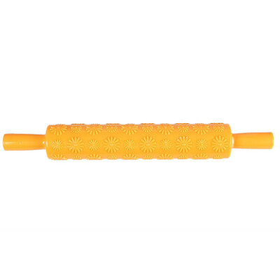 

Gobestart Portable Embossed Rolling Pin Heart Pattern Fondant Pastry Cake Decorating Tool