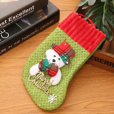 

〖Follure〗Christmas Stockings Socks Santa Claus Candy Gift Bag Xmas Hanging Decor