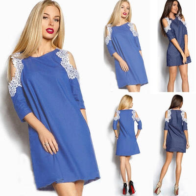 

Casual Short Sleeve Evening Party Cocktail Short Dress Womens Bodycon Mini Dress