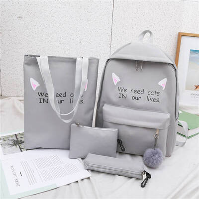 

Junior high school schoolbag ladies Korean version high school pupils 3-4-5-6 grade cute cartoon shoulder bag ladies canvas