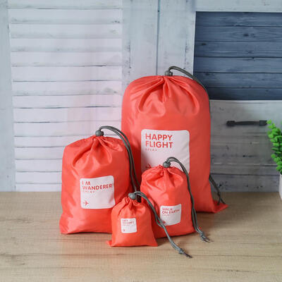 

4pcs Waterproof Travel Drawstring Dry Storage Bag Shoe Laundry Makeup Pouch