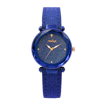 

RM Fashion Starry Sky Mosaic Diamond Leather Belt Watch Woman Quartz Watch