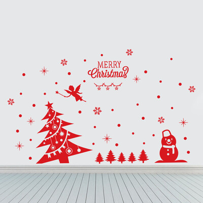 

〖Follure〗Wall Window Stickers Angel Snowflake Christmas Xmas Vinyl Art Decoration Decals